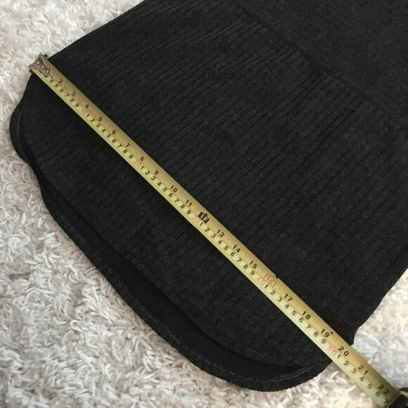 Max Studio Grey Knit Tie Up Ruched Sleeve Sweater - Picture 13 of 16